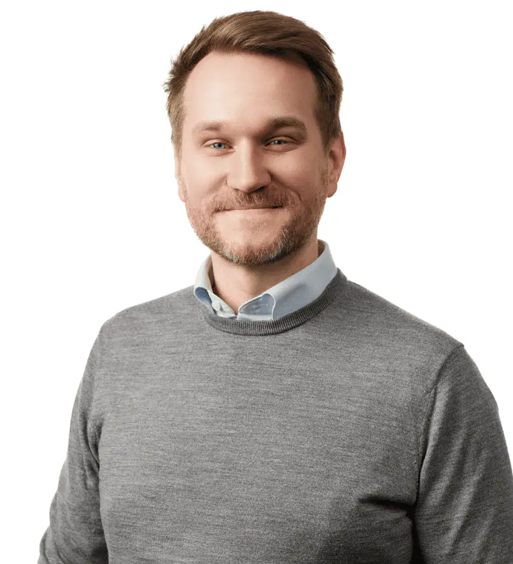 Andreas Lindén, grafisk formgivare på kommunikationsbyrån Relativt